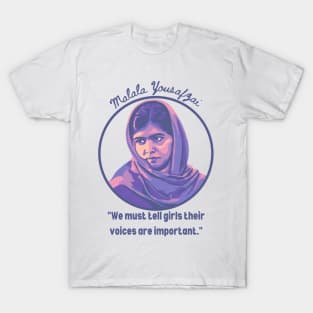 Malala Yousafzai Portrait and Quote T-Shirt